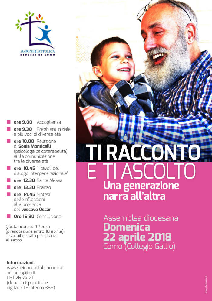 Domenica 22 aprile l''Assemblea diocesana di Azione cattolica sul tema della comunicazione intergenerazionale